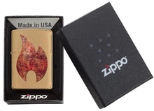 Load image into Gallery viewer, Zippo Lighter - Rusty Flame Design